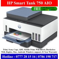 HP Smart Tank 750 Printer Sri Lanka. Print, Scan, photocopy, Duplex, Wifi, ADF HP Smart Tank 750 Printer Sri Lanka. Print, Scan, photocopy, Duplex, Wifi, ADF